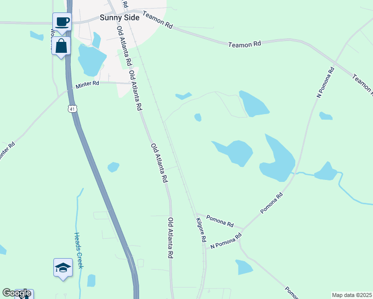 map of restaurants, bars, coffee shops, grocery stores, and more near 1912 Kilgore Road in Griffin