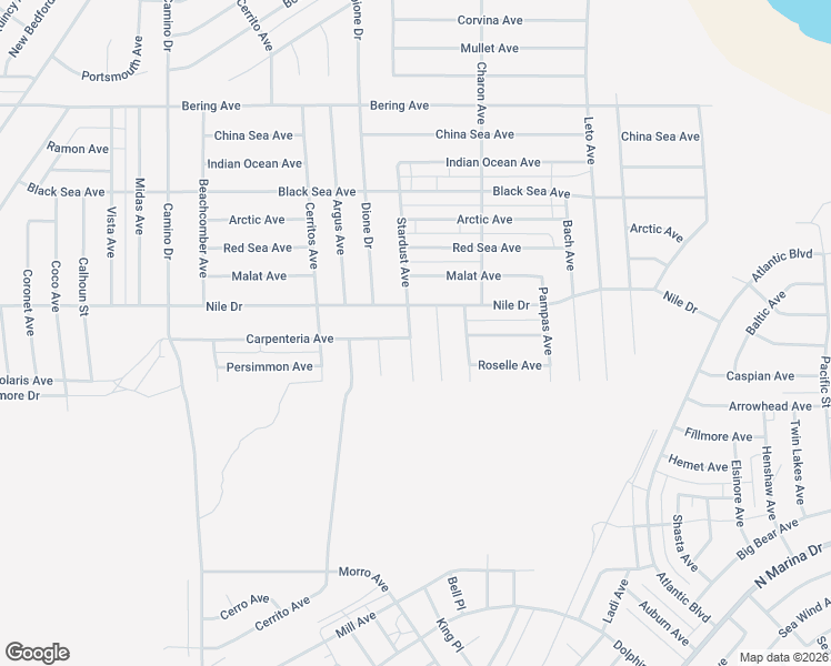 map of restaurants, bars, coffee shops, grocery stores, and more near 2776 Stardust Avenue in Thermal