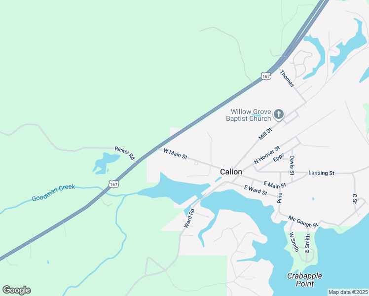 map of restaurants, bars, coffee shops, grocery stores, and more near 358 West Main Street in Strong