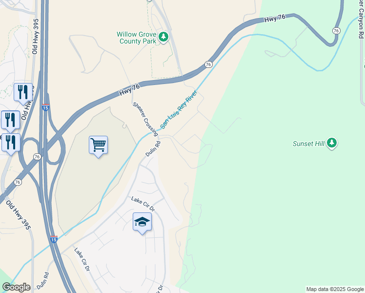 map of restaurants, bars, coffee shops, grocery stores, and more near 3264 Shearer Crossing in Fallbrook
