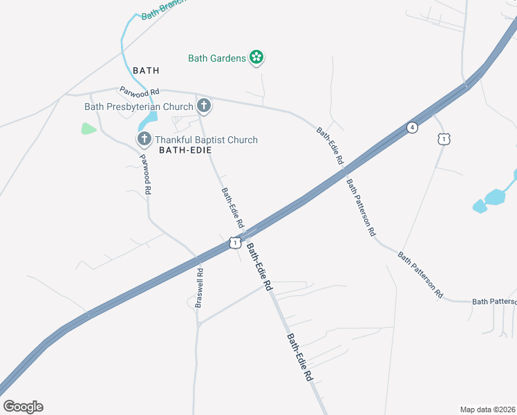 map of restaurants, bars, coffee shops, grocery stores, and more near 3968 Bath-Edie Road in Blythe