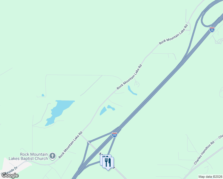 map of restaurants, bars, coffee shops, grocery stores, and more near 6149 Rock Mountain Lake Road in McCalla