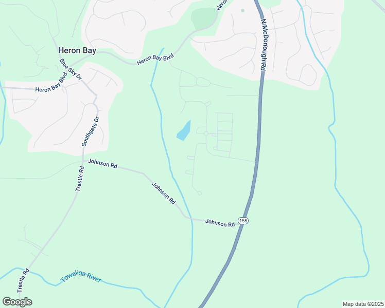 map of restaurants, bars, coffee shops, grocery stores, and more near 119 Bantry way in Locust Grove