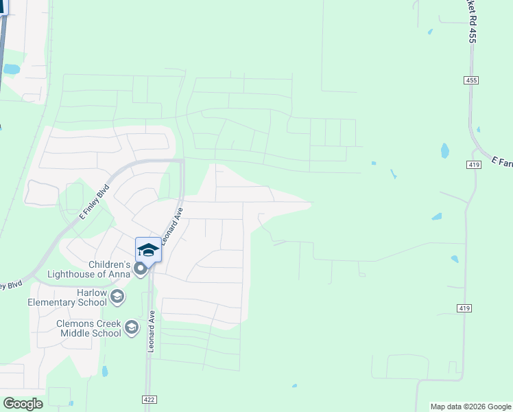 map of restaurants, bars, coffee shops, grocery stores, and more near 1239 Brooklyn Drive in Anna