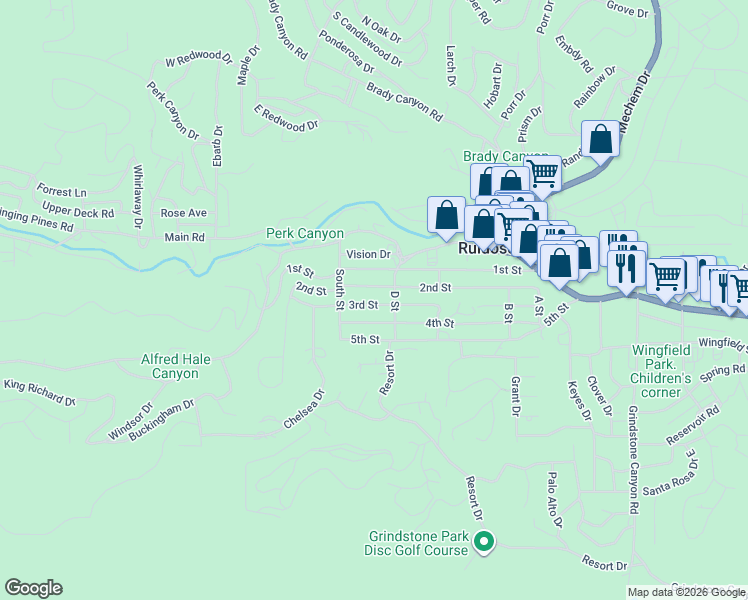 map of restaurants, bars, coffee shops, grocery stores, and more near 402 4th Street in Ruidoso