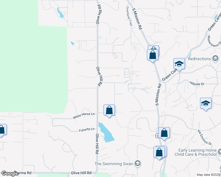 map of restaurants, bars, coffee shops, grocery stores, and more near 2435 La Tara Lane in Fallbrook