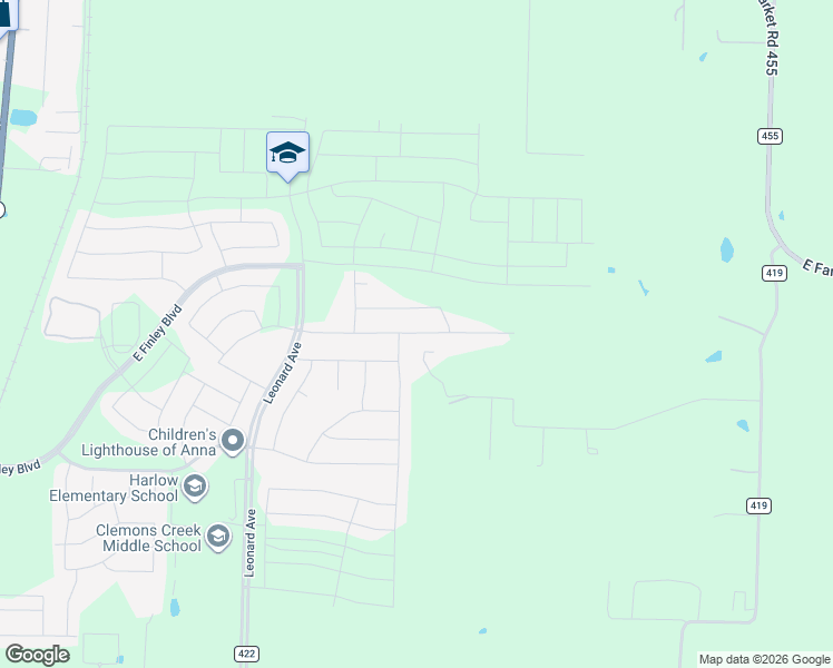 map of restaurants, bars, coffee shops, grocery stores, and more near 1239 Brooklyn Drive in Anna