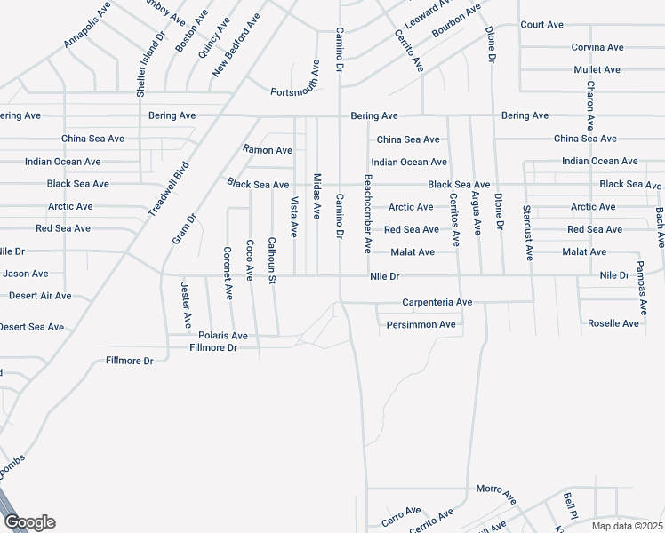 map of restaurants, bars, coffee shops, grocery stores, and more near 2812 Midas in Thermal