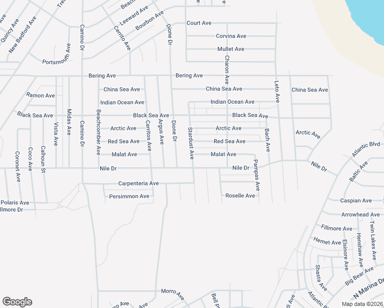 map of restaurants, bars, coffee shops, grocery stores, and more near Malat Avenue in Salton City