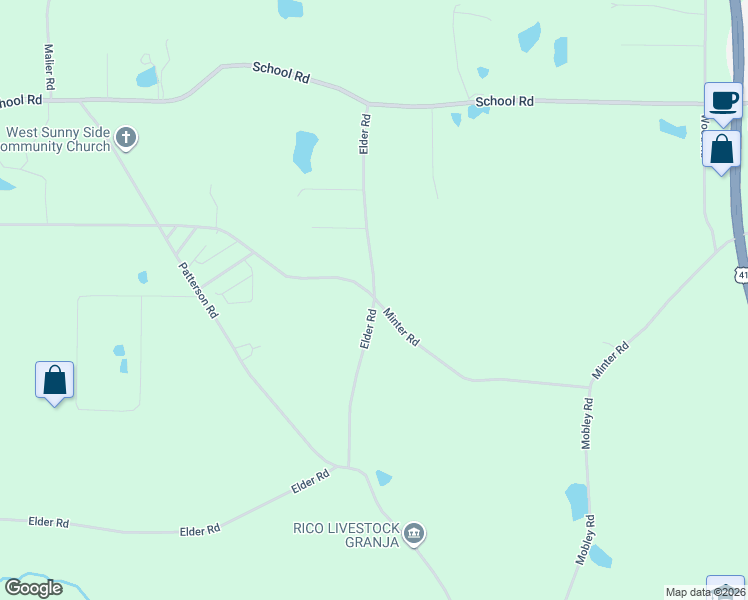 map of restaurants, bars, coffee shops, grocery stores, and more near 297 Elder Road in Griffin