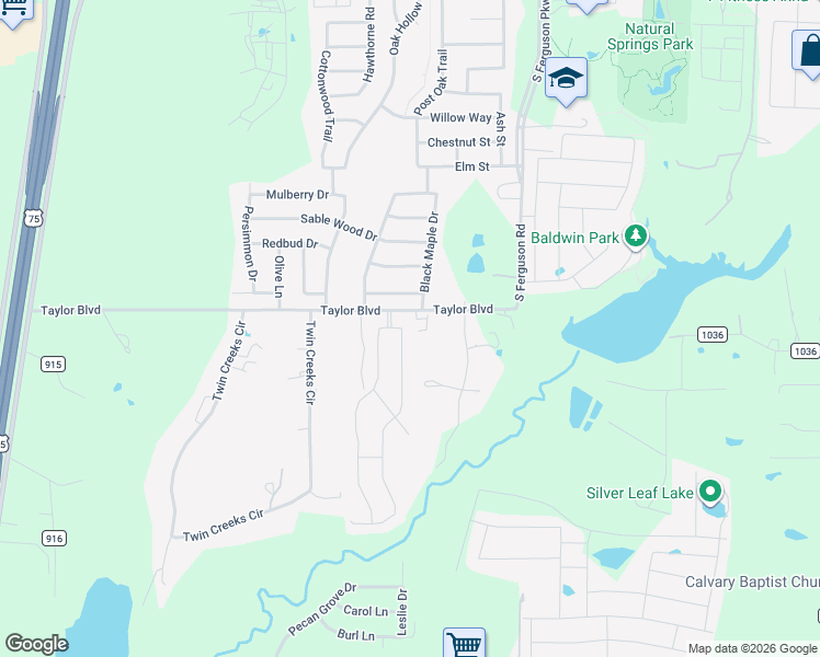 map of restaurants, bars, coffee shops, grocery stores, and more near 2011 Atlantic Avenue in Anna