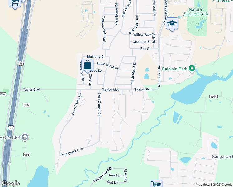 map of restaurants, bars, coffee shops, grocery stores, and more near 2007 Pacific Avenue in Anna