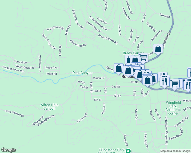 map of restaurants, bars, coffee shops, grocery stores, and more near 114 Main Road in Ruidoso