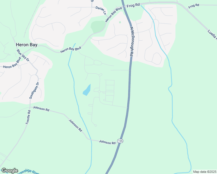 map of restaurants, bars, coffee shops, grocery stores, and more near 511 Campeche Drive in Locust Grove