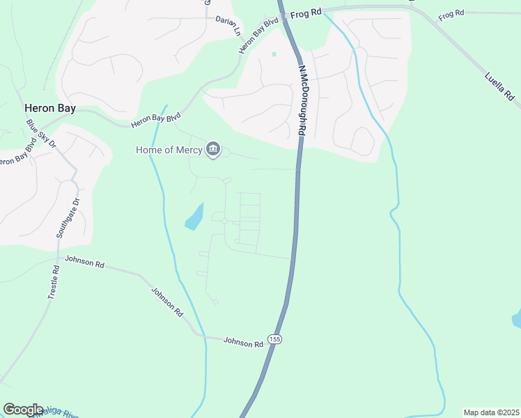 map of restaurants, bars, coffee shops, grocery stores, and more near Fincher Road in Spalding County