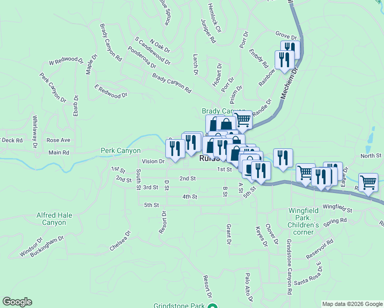 map of restaurants, bars, coffee shops, grocery stores, and more near 101-123 Sleepy Hollow Road in Ruidoso