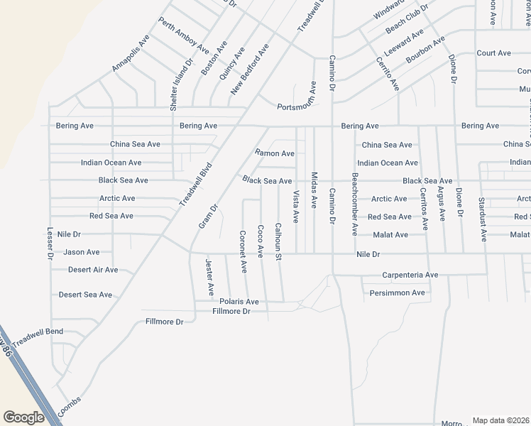 map of restaurants, bars, coffee shops, grocery stores, and more near 2830 Coco Avenue in Thermal