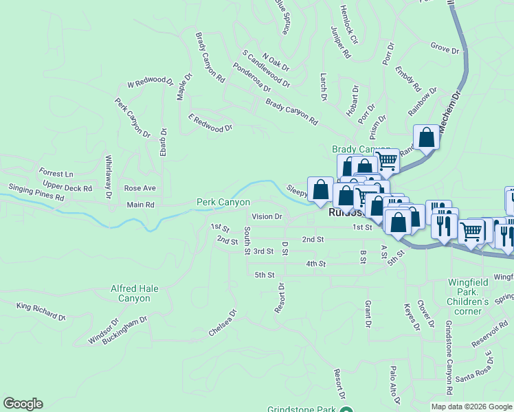 map of restaurants, bars, coffee shops, grocery stores, and more near 114 Main Road in Ruidoso