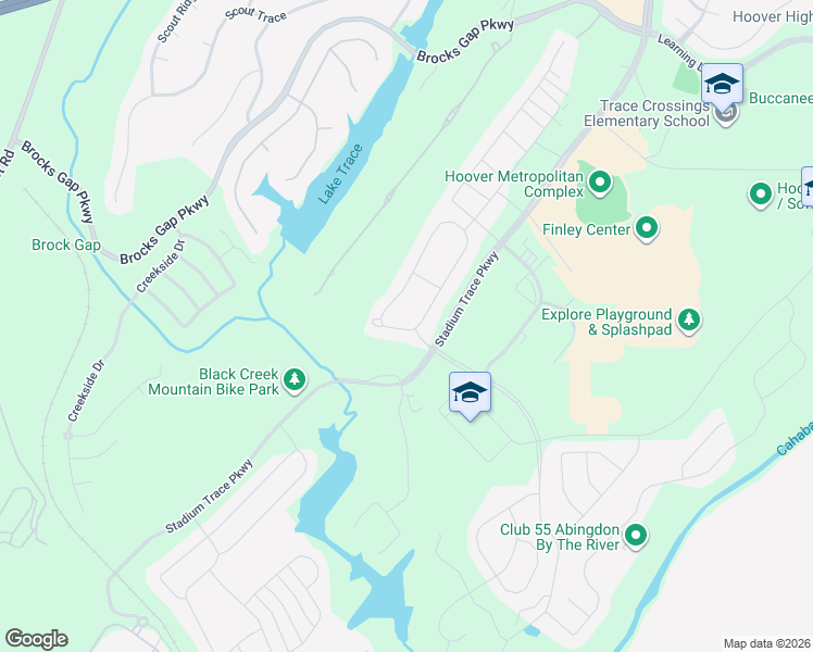 map of restaurants, bars, coffee shops, grocery stores, and more near 5742 Brayden Circle in Hoover