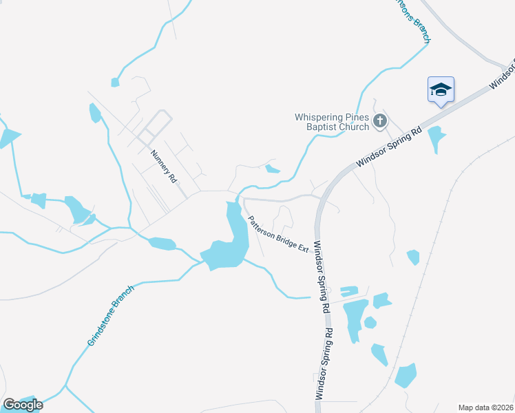 map of restaurants, bars, coffee shops, grocery stores, and more near 2542 Patterson Bridge Road in Hephzibah