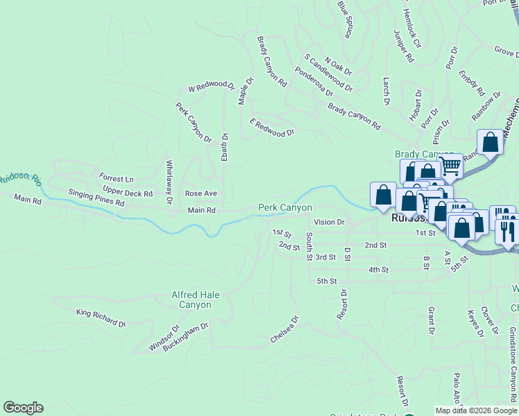 map of restaurants, bars, coffee shops, grocery stores, and more near 310-398 Main Road in Ruidoso