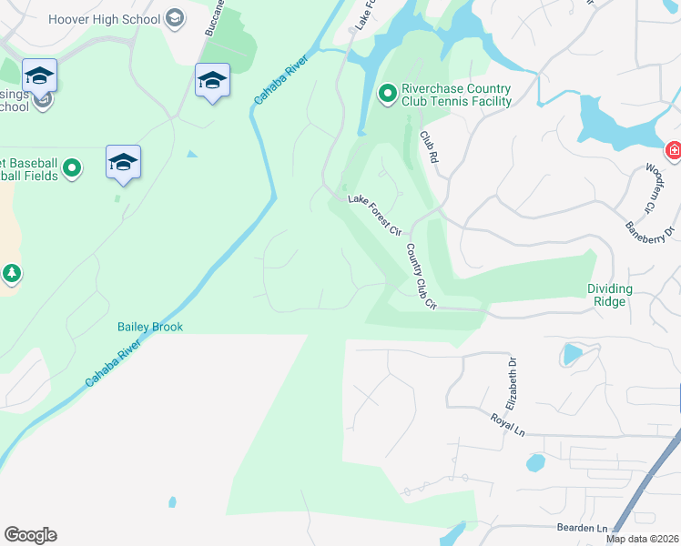 map of restaurants, bars, coffee shops, grocery stores, and more near 1309 Fairway View Lane in Birmingham