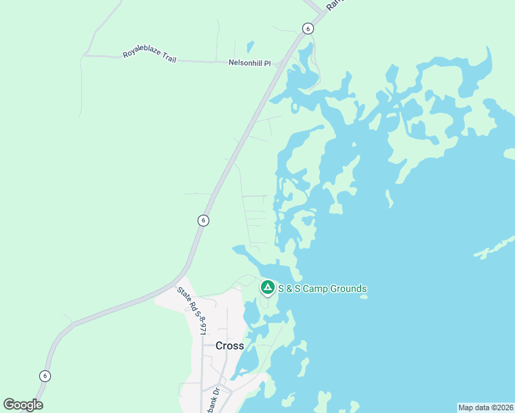 map of restaurants, bars, coffee shops, grocery stores, and more near 936 Cedar Grove Lane in Cross