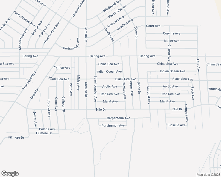 map of restaurants, bars, coffee shops, grocery stores, and more near 1353 Arctic Avenue in Thermal