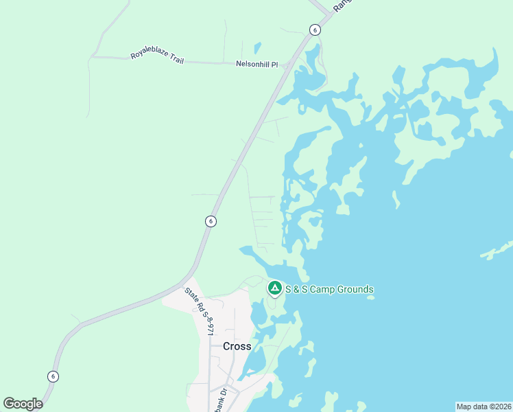 map of restaurants, bars, coffee shops, grocery stores, and more near 936 Cedar Grove Lane in Cross