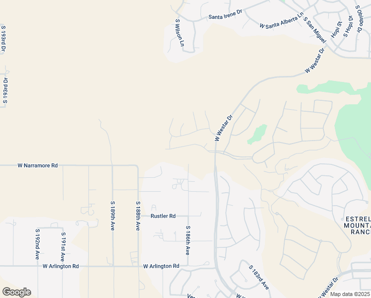 map of restaurants, bars, coffee shops, grocery stores, and more near 18573 West Sunward Drive in Goodyear