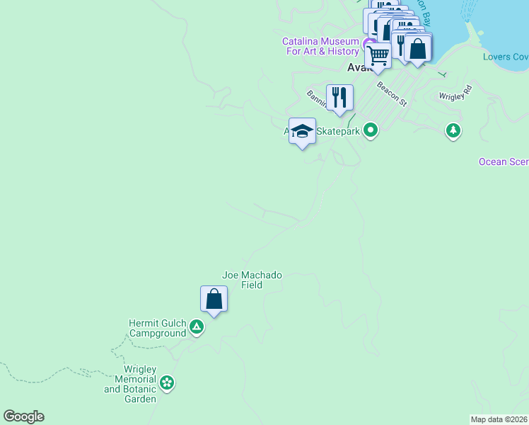 map of restaurants, bars, coffee shops, grocery stores, and more near 344 Triana Lane in Avalon