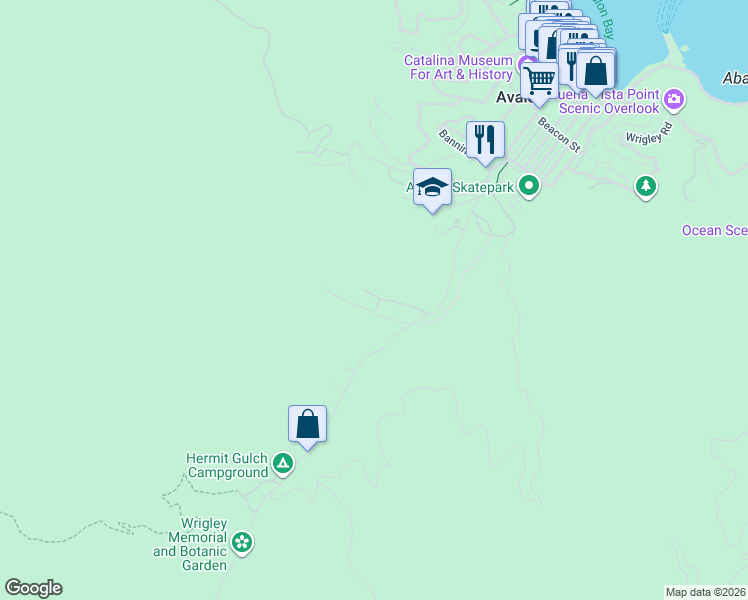 map of restaurants, bars, coffee shops, grocery stores, and more near 332 Triana Lane in Avalon