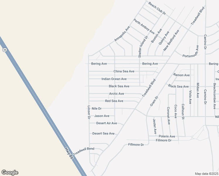 map of restaurants, bars, coffee shops, grocery stores, and more near 1555 Black Sea Avenue in Thermal