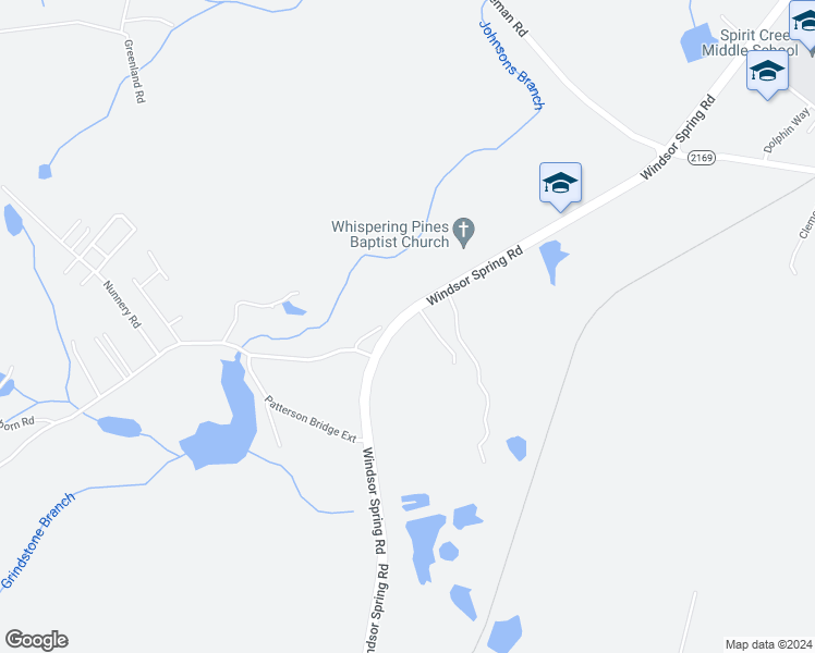 map of restaurants, bars, coffee shops, grocery stores, and more near 4602 Windsor Spring Road in Hephzibah