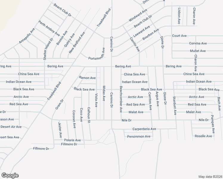 map of restaurants, bars, coffee shops, grocery stores, and more near Camino Drive in Imperial County