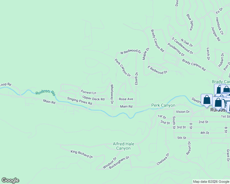 map of restaurants, bars, coffee shops, grocery stores, and more near 107 Dufo Street in Ruidoso