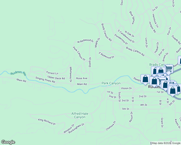map of restaurants, bars, coffee shops, grocery stores, and more near 129 McCarty Drive in Ruidoso