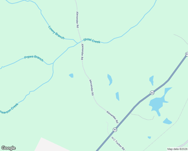 map of restaurants, bars, coffee shops, grocery stores, and more near 1478 Alexander Road in Monticello