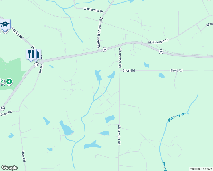 map of restaurants, bars, coffee shops, grocery stores, and more near 53 Lullwater Court in Sharpsburg