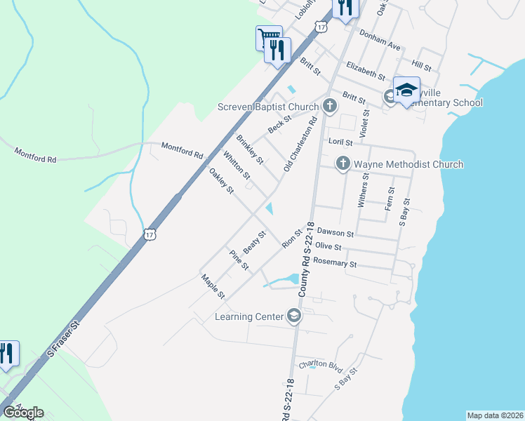 map of restaurants, bars, coffee shops, grocery stores, and more near 920 Oakley Street in Georgetown