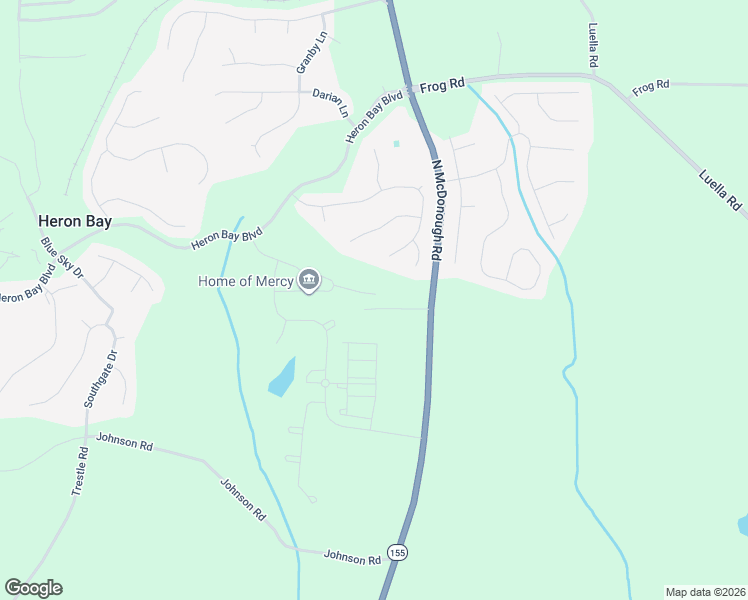 map of restaurants, bars, coffee shops, grocery stores, and more near 2832 Harcourt Drive in Locust Grove