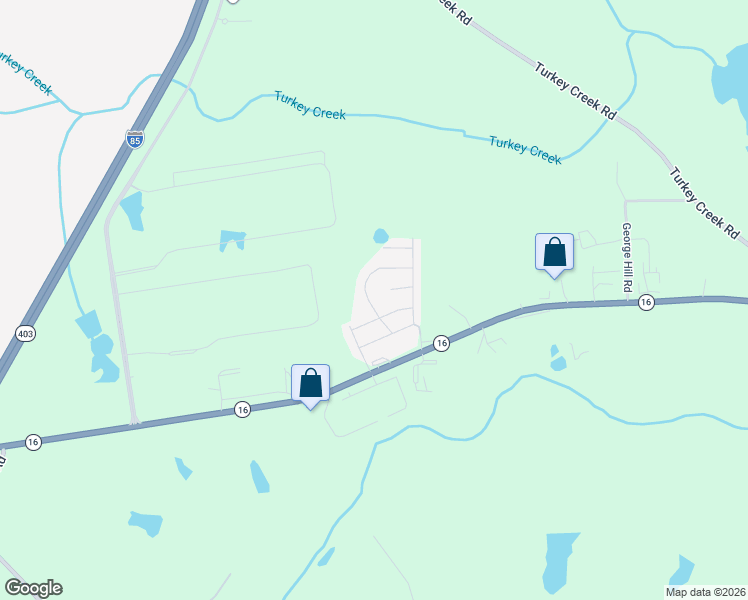map of restaurants, bars, coffee shops, grocery stores, and more near 124 Bobwhite Lane in Newnan