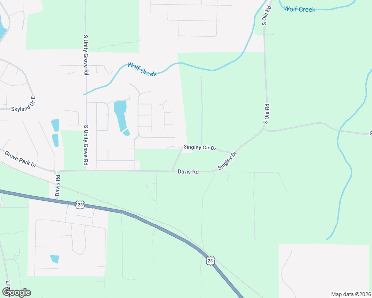map of restaurants, bars, coffee shops, grocery stores, and more near 66 Singley Circle Drive in Locust Grove