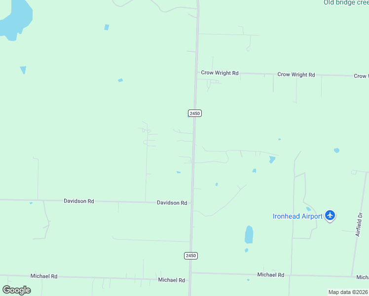 map of restaurants, bars, coffee shops, grocery stores, and more near FM 2450 in Sanger