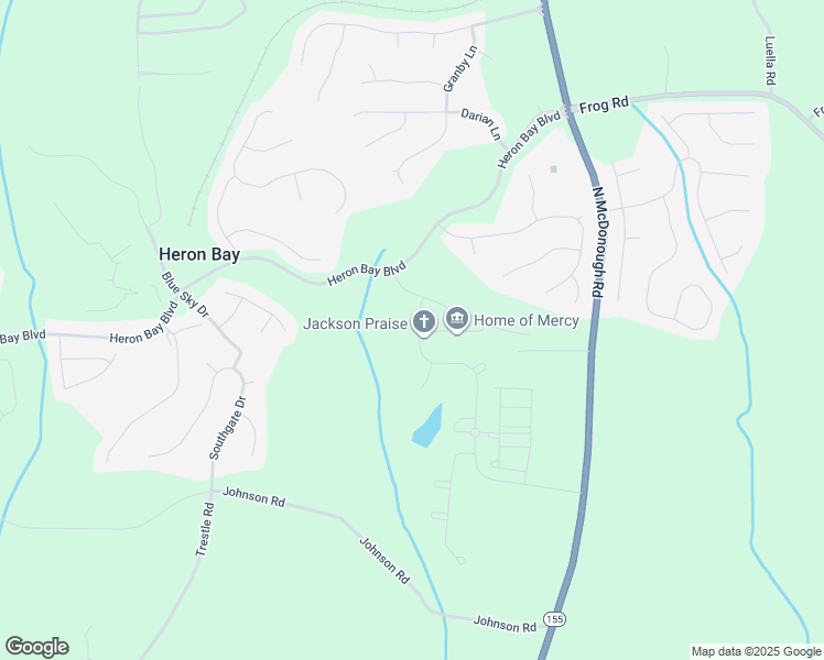map of restaurants, bars, coffee shops, grocery stores, and more near 2532 Mockingbird Lane in Locust Grove