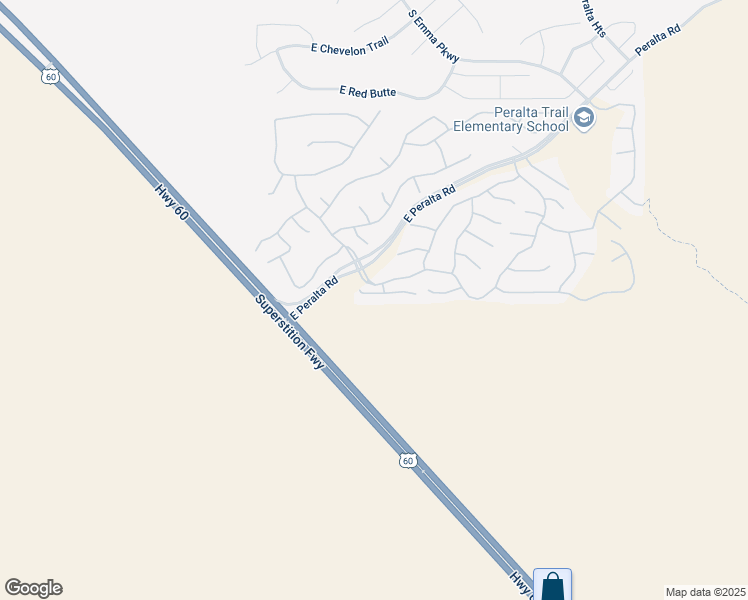 map of restaurants, bars, coffee shops, grocery stores, and more near 10181 East Trailhead Court in Gold Canyon