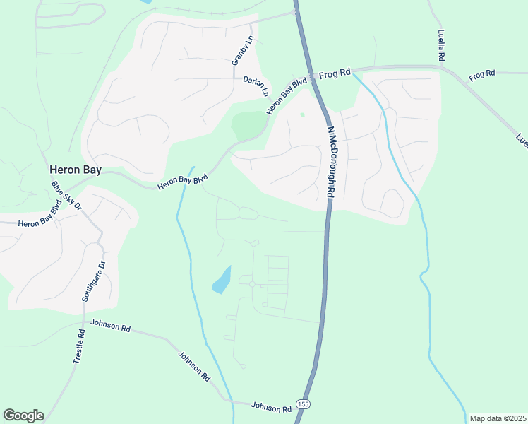 map of restaurants, bars, coffee shops, grocery stores, and more near 2805 Harcourt Drive in Locust Grove