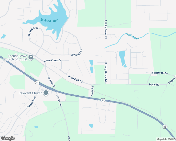 map of restaurants, bars, coffee shops, grocery stores, and more near 348 Jasmine Drive in Locust Grove