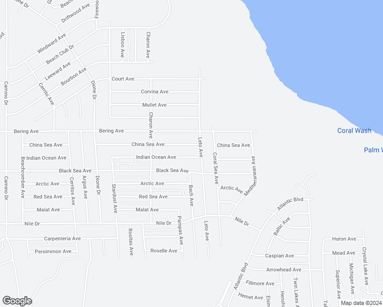 map of restaurants, bars, coffee shops, grocery stores, and more near 1210 Indian Ocean Avenue in Thermal