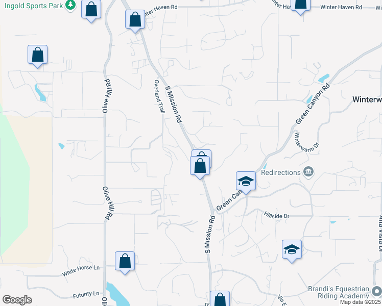 map of restaurants, bars, coffee shops, grocery stores, and more near 1032 Silver Springs Lane in Fallbrook